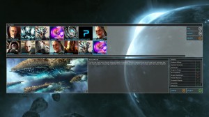 Endless Space Race Selection Screen